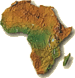Umriss Kontinent Afrika