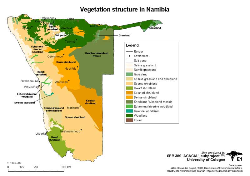 Namibia Karten Fur Reiseplanung Reise Und Safari