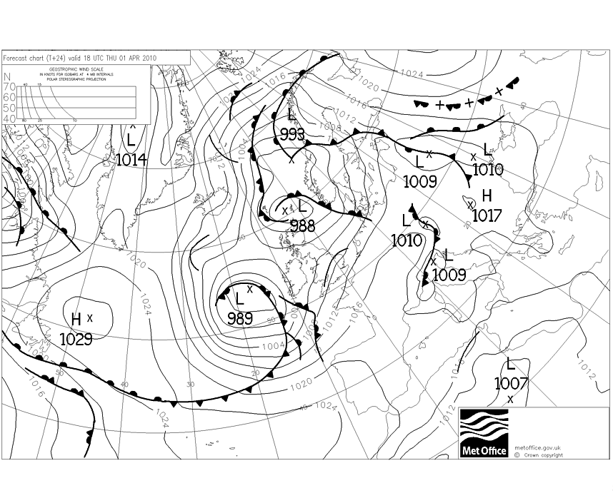 European Synoptic Weather Chart