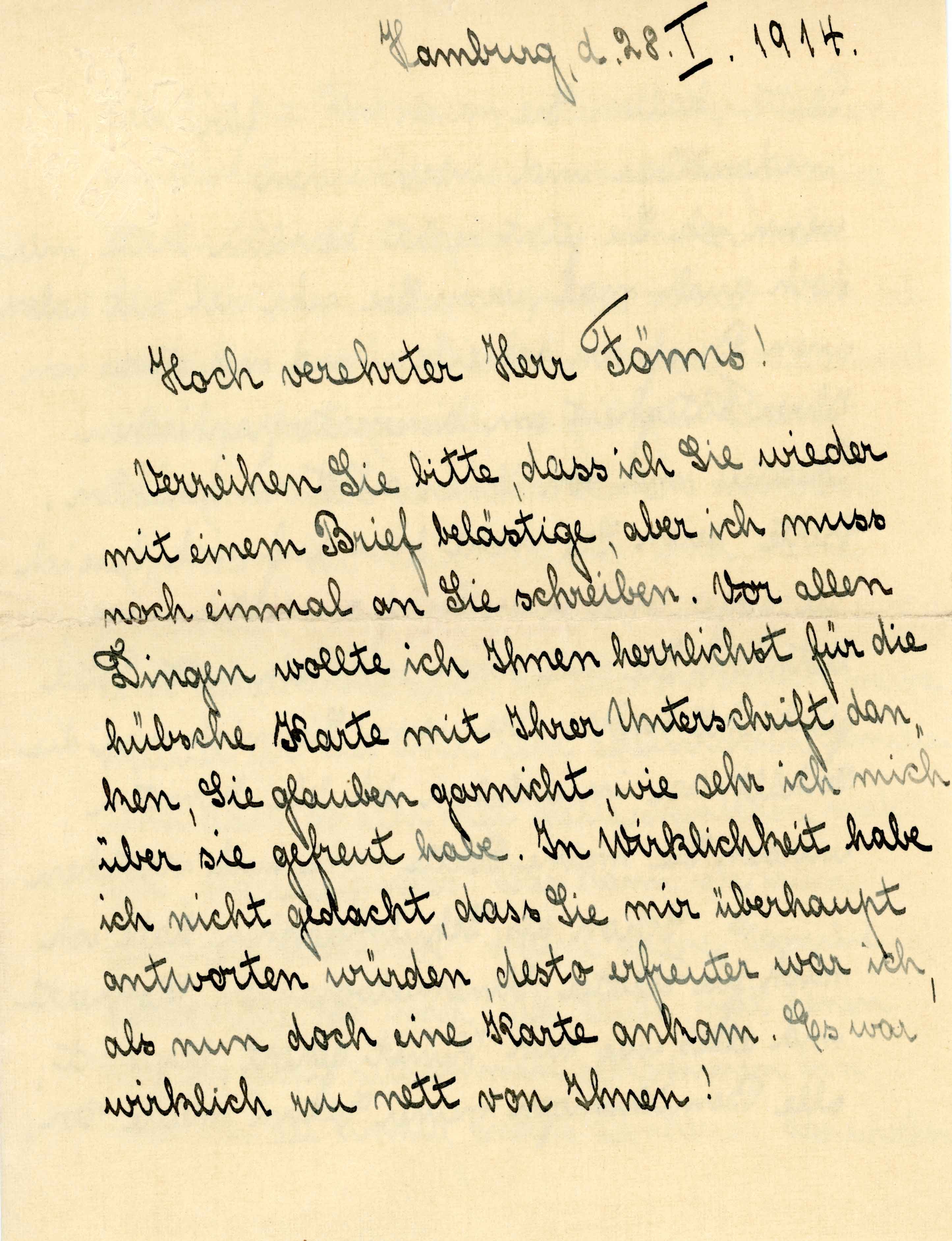 letter from Erna von Dassel