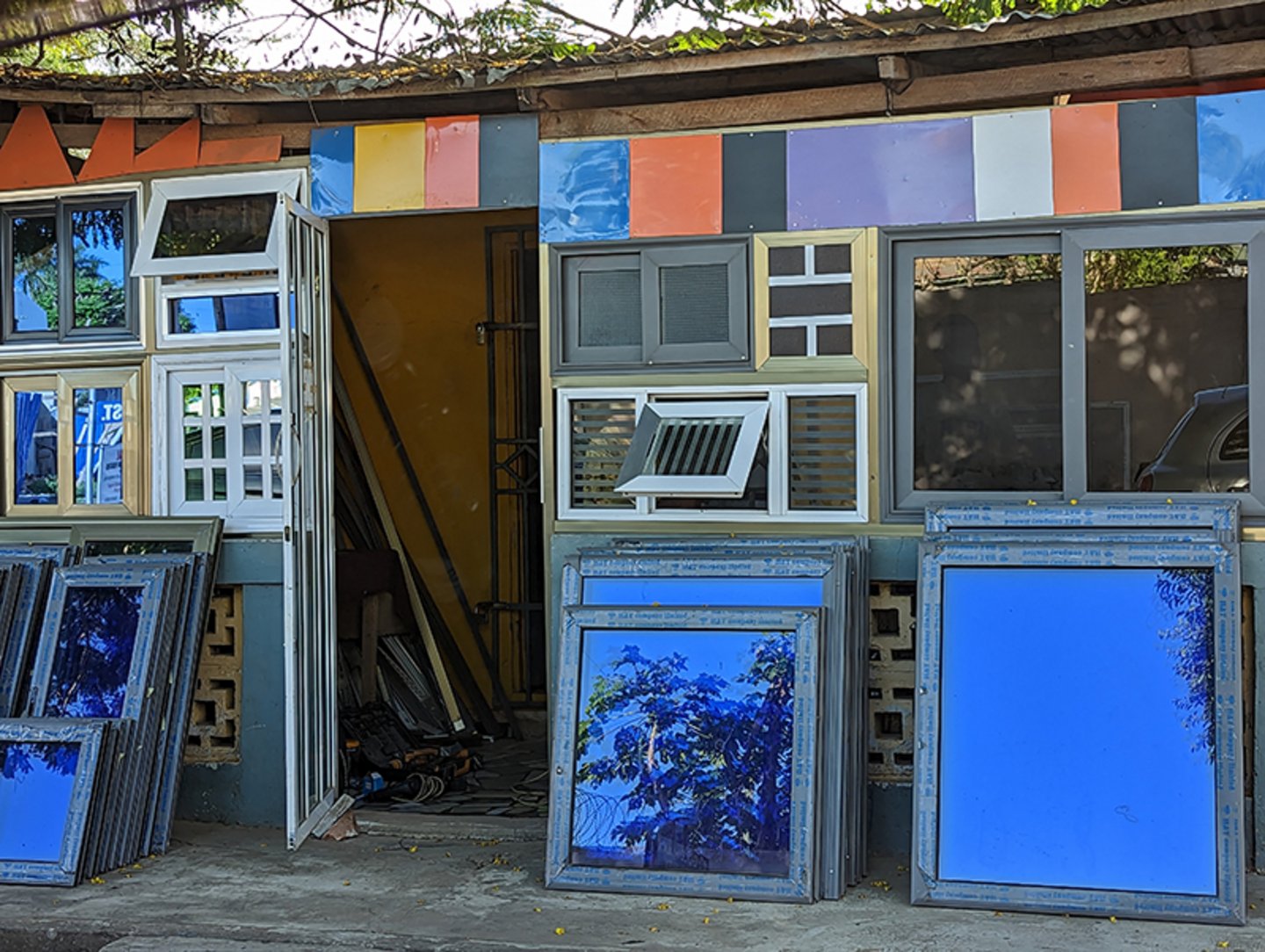 Roadside window shop in Accra