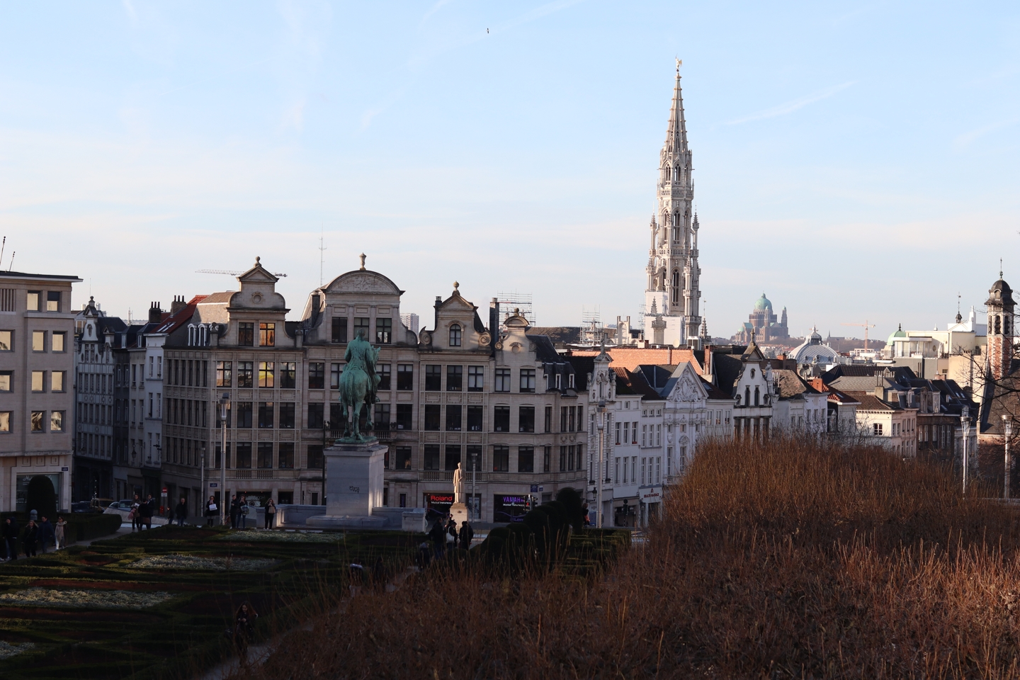 View of Brussels with the tower of the grote markt 