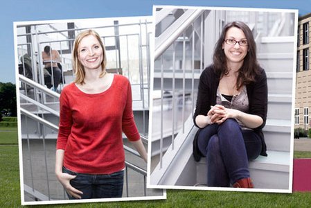 Collage mit zwei jungen Frauen