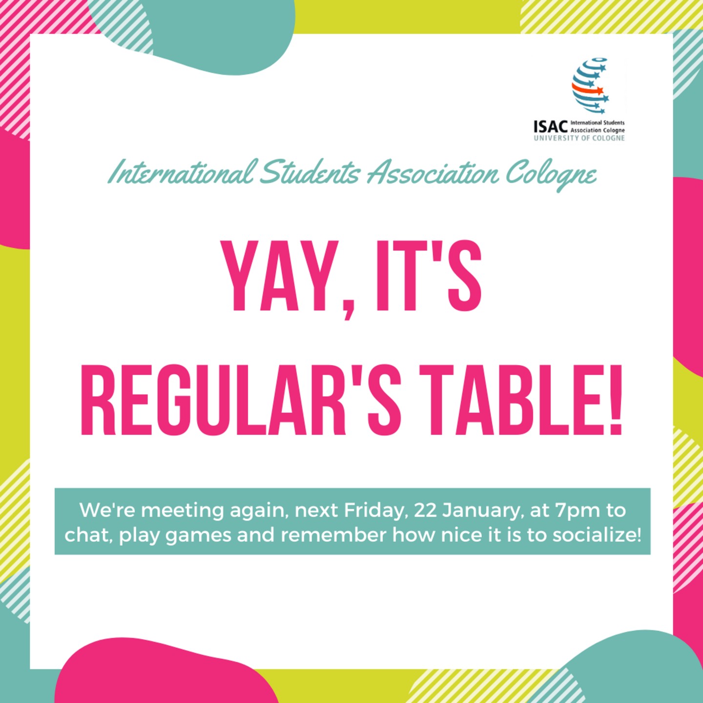 January 22, 2021 | Digital "Stammtisch" with ISAC